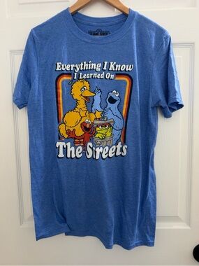 Sesame Street Light Blue Logo Tee